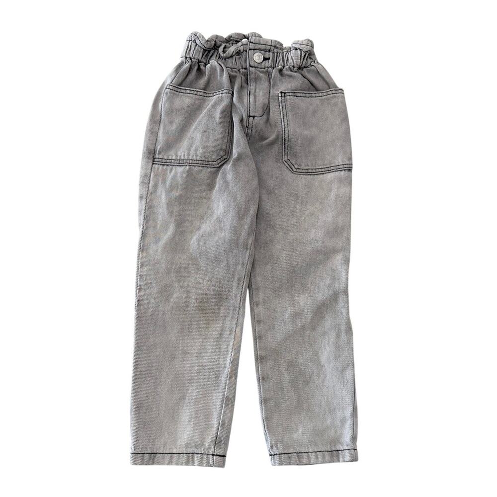 Zara Girls Gray Paperbag Waist Jeans 3–4 Years 104 cm